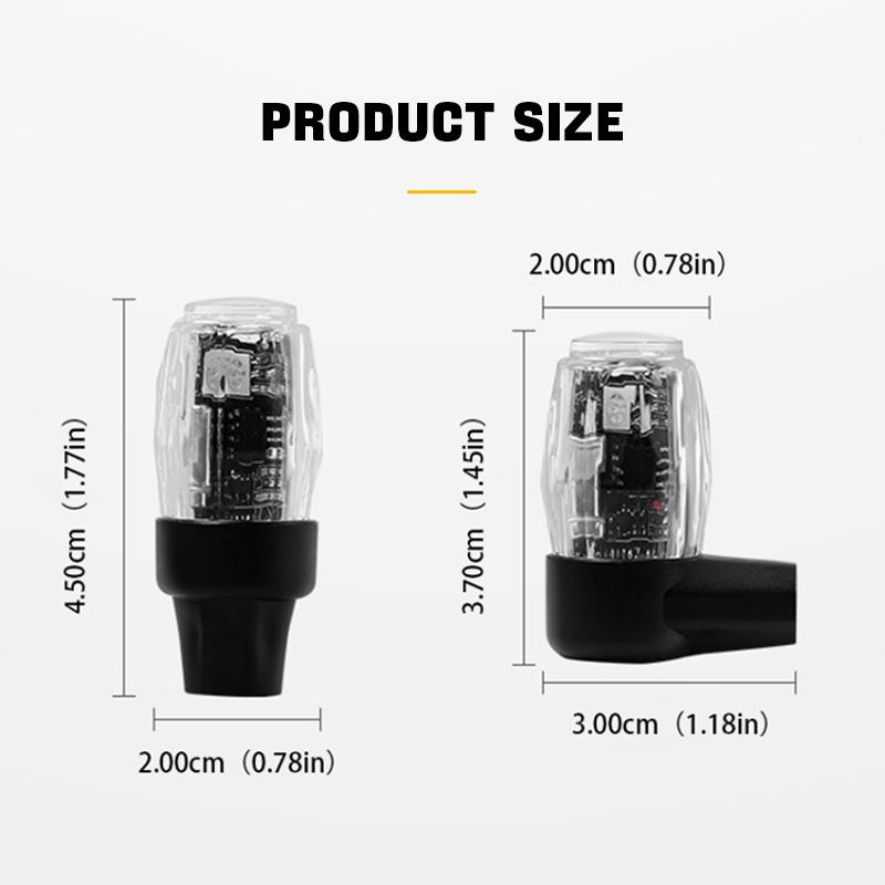 Lot De 2 Bouchons De Valve LED Pour Pneus - Rechargeables USB-C, étanches, Activation Par Vibration - Pour Voiture, Vélo