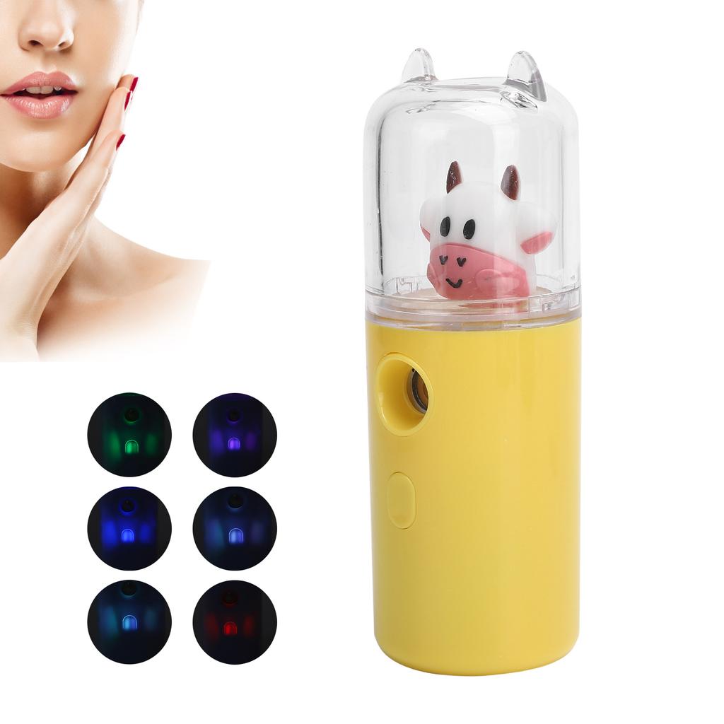Portable   Facial   Moisturizing Handy Cool Mist Sprayer with Color Light Function