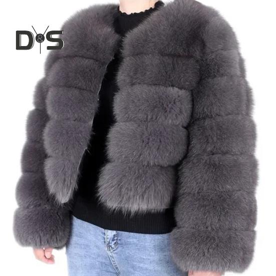 Women's Jacket Elegant Solid Color Faux Fur Soft Fashionable Comfortable Casual Trendy Polyester Jacket for Women