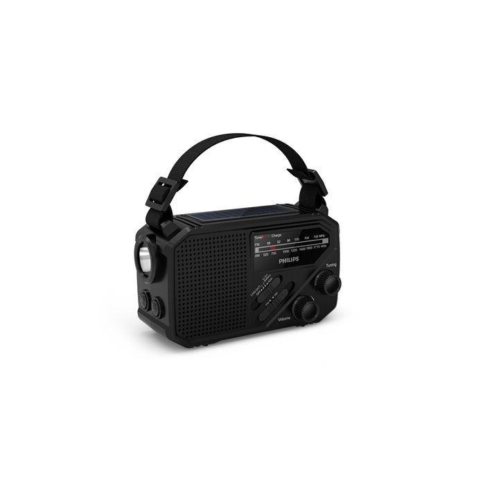 Radio Philips portable TAR1609 avec lampe torche Noir