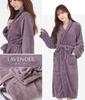ORIGINLIFE Fluffy Unisex Bathrobe, Lavender, Microfiber,