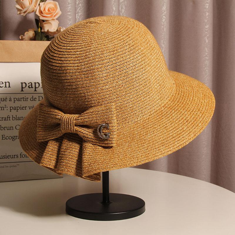 2023 New Raffia Bucket For Women Foldable Sun UV Hats Designer Luxury Crochet Beach Hat Handmade Fashion Straw Hat