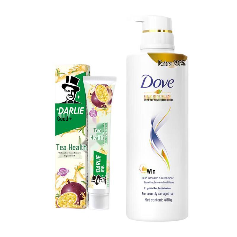 Зубная паста Darlie Tea Care и кондиционер Dove - дуэт