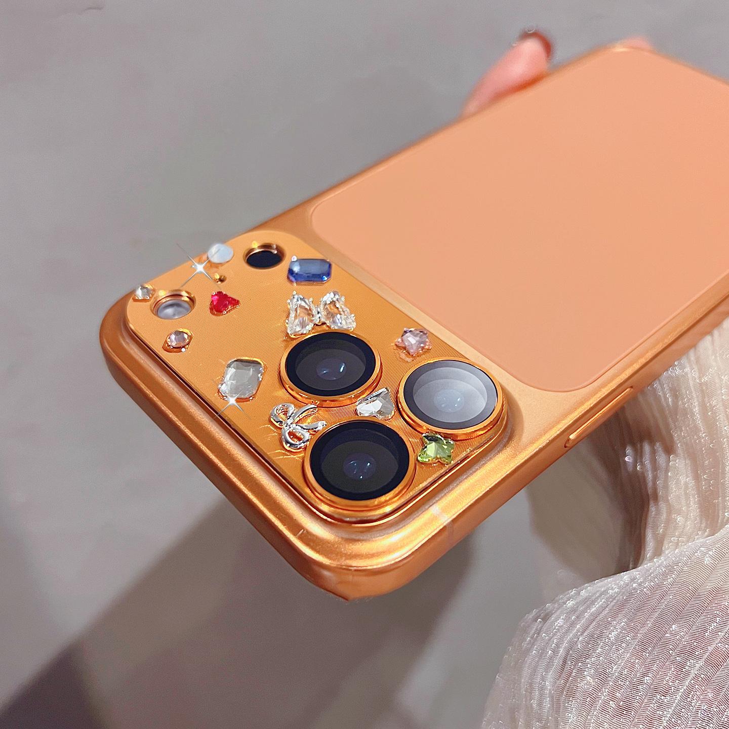 

Стекло для объектива камеры для iPhone 17 Pro Max 17 Air Diamond Защитное покрытие для объектива задней камеры для iPhone17Pro Max Стекло для объектива For iPhone 17 Pro оранжевый