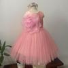 Kinder-Fee Prinzessinnenkleid mit Netz und V-Rücken-Design für kleine und mittlere Mädchen
