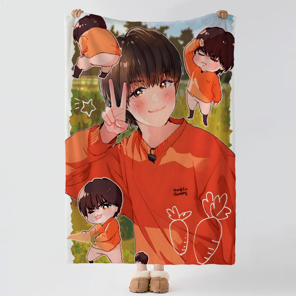 Music NNaniwa DDanshi Throw Soft Warm Flannel Blanket Multiuse Throw for Bed Sofa Office Air Conditioning Nap Blanket