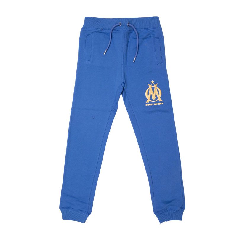 Grey Heather Cotton Jogging Bottoms with Embroidered OM Logo for Children