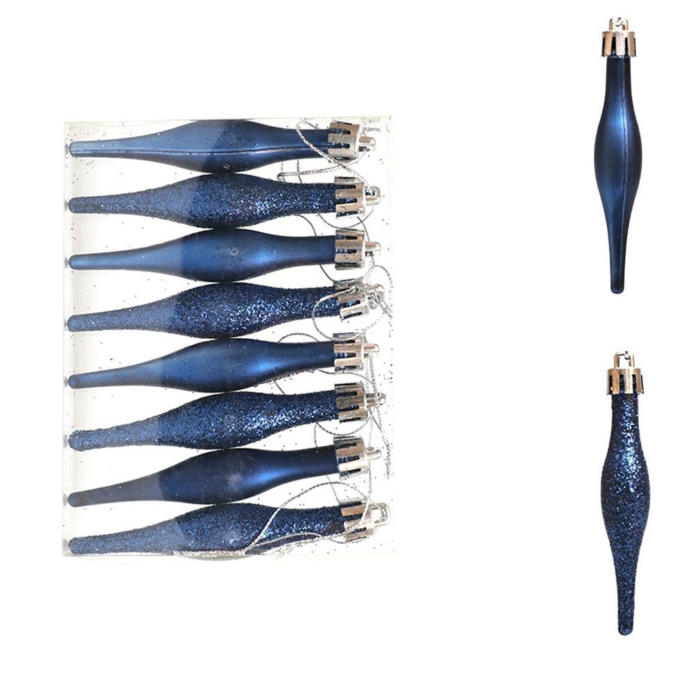 

8pcs Plastic Xmas Spheres Ornaments Candy Shaped Christmas Hanging Ice Cream Kid Gift синий