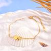 Bohemia A-Z Letter Initial Anklet for Women Gold Color Heart Alphabet Ankle Bracelet Beach Party Travel Fashion Foot Jewelry