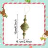 Christmas Tree Ball Ornament Gourd Shaped Bauble with Hook Rope Shiny Xmas Hanging Decoration for