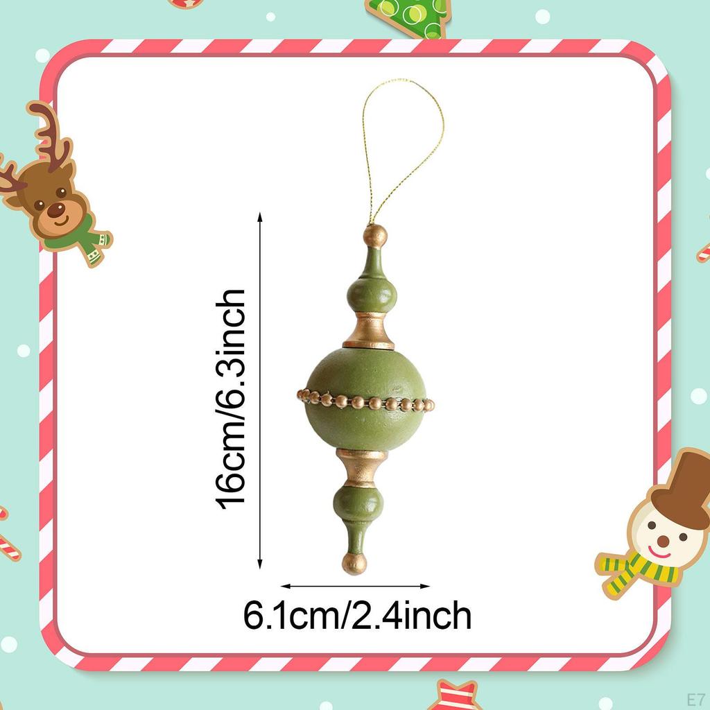 Christmas Tree Ball Ornament Gourd Shaped Bauble with Hook Rope Shiny Xmas Hanging Decoration for