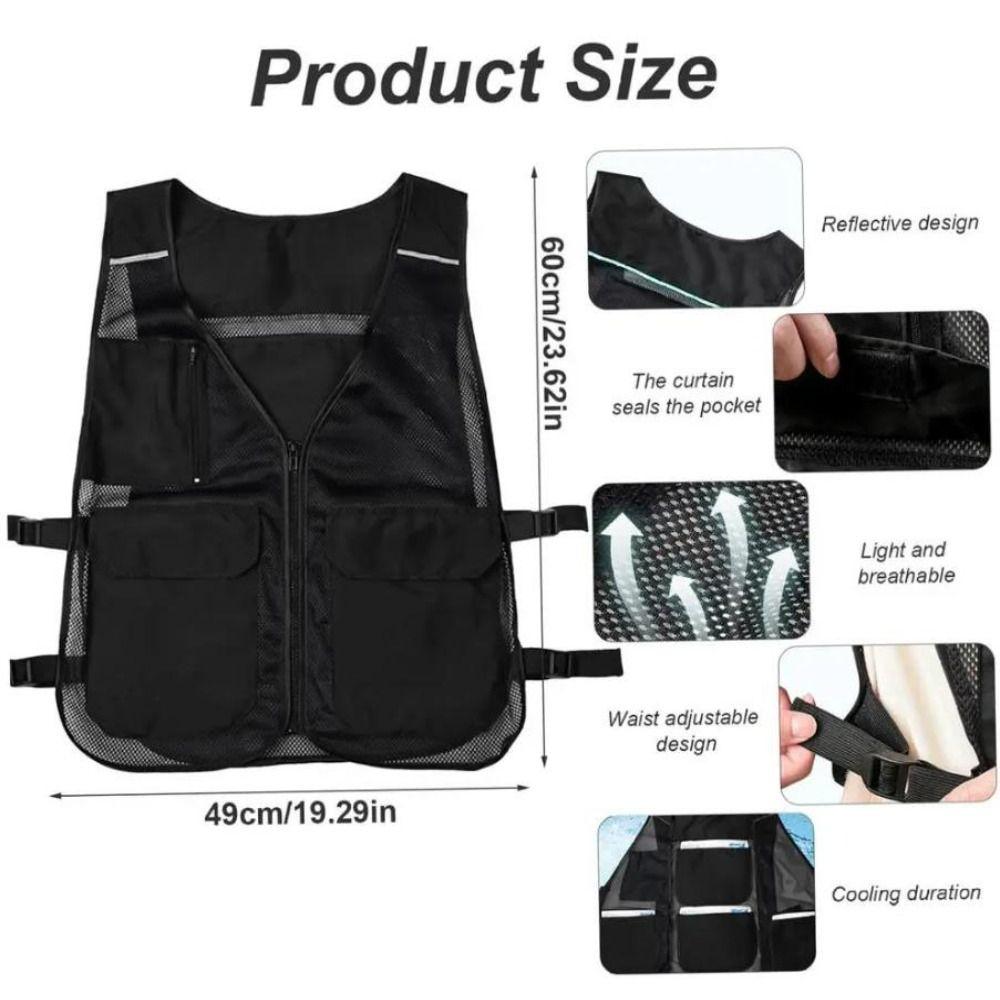 Adjustable Outdoor Work Vest Breathable Outdoor Running Vest Ice Cooling Vest Trail Running