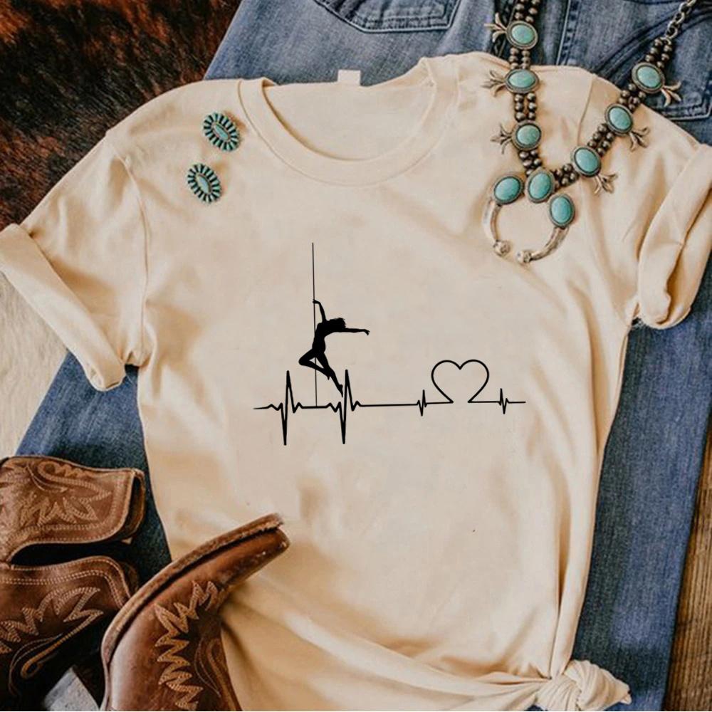 Poledance T-Shirts Damen Streetwear Grafik-T-Shirts Mädchen Streetwear Manga Kleidung