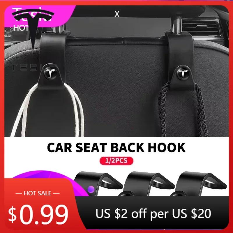 Autoaufkleber 2025 Neu Tesla Multifunktions Tragbar Auto Sitzlehne Haken Zubehör Für Tesla Model 3 2021 S X Y Stil Roadster Inv