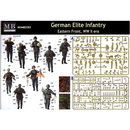 Master Box 1/35 Scale German Waffen-SS Infantry (5 Figures) Eastern Front Food Procurement Plastic Model Kit MB35083