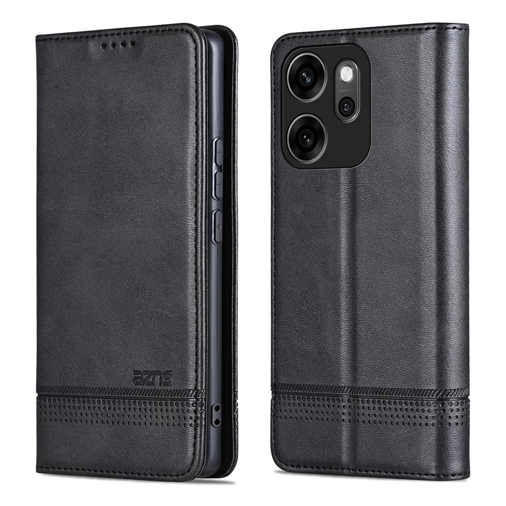AZNS For Oppo Reno14 F 5G Case Cowhide Texture PU Leather Wallet Phone Cover