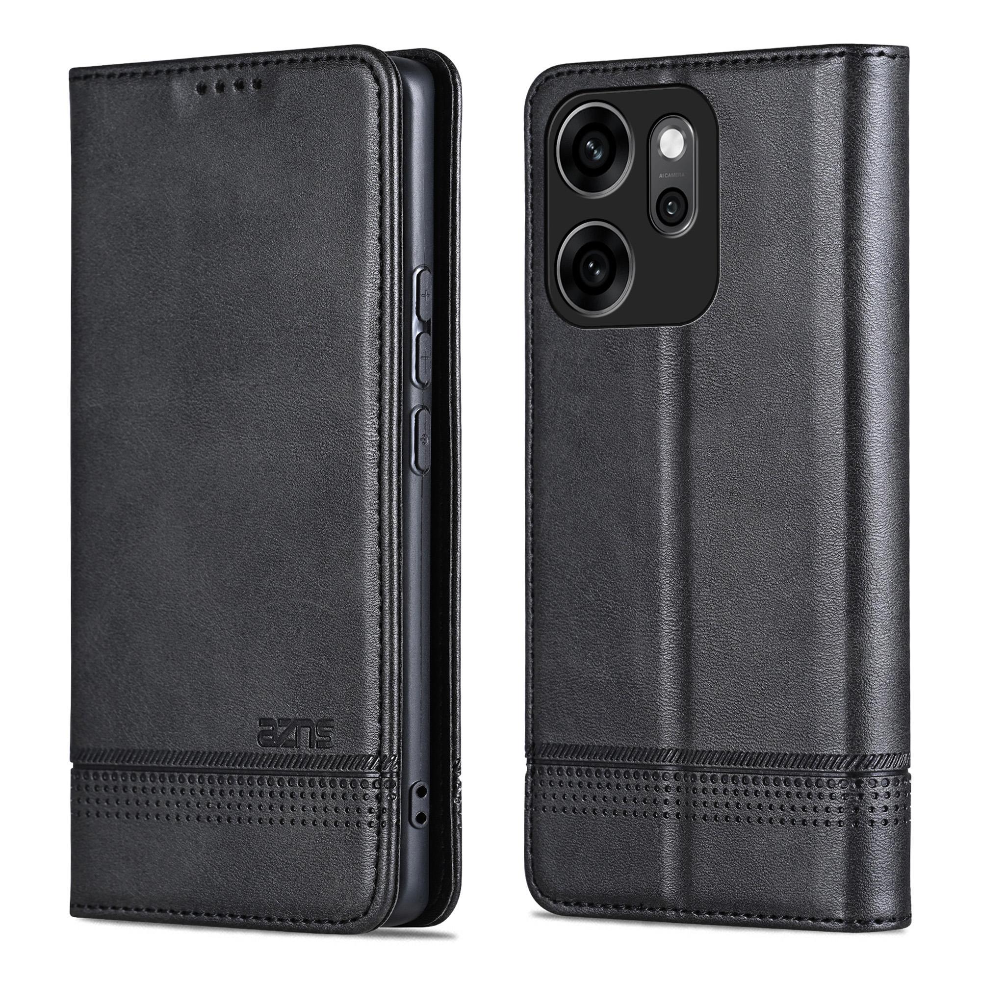 

AZNS For Oppo Reno14 F 5G Case Cowhide Texture PU Leather Wallet Phone Cover