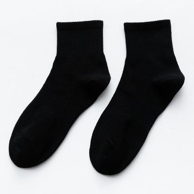 Popular Women 3 Length Crew Ankle Short Cheap Socks White Black Grey Solid Color Daily Work Socks