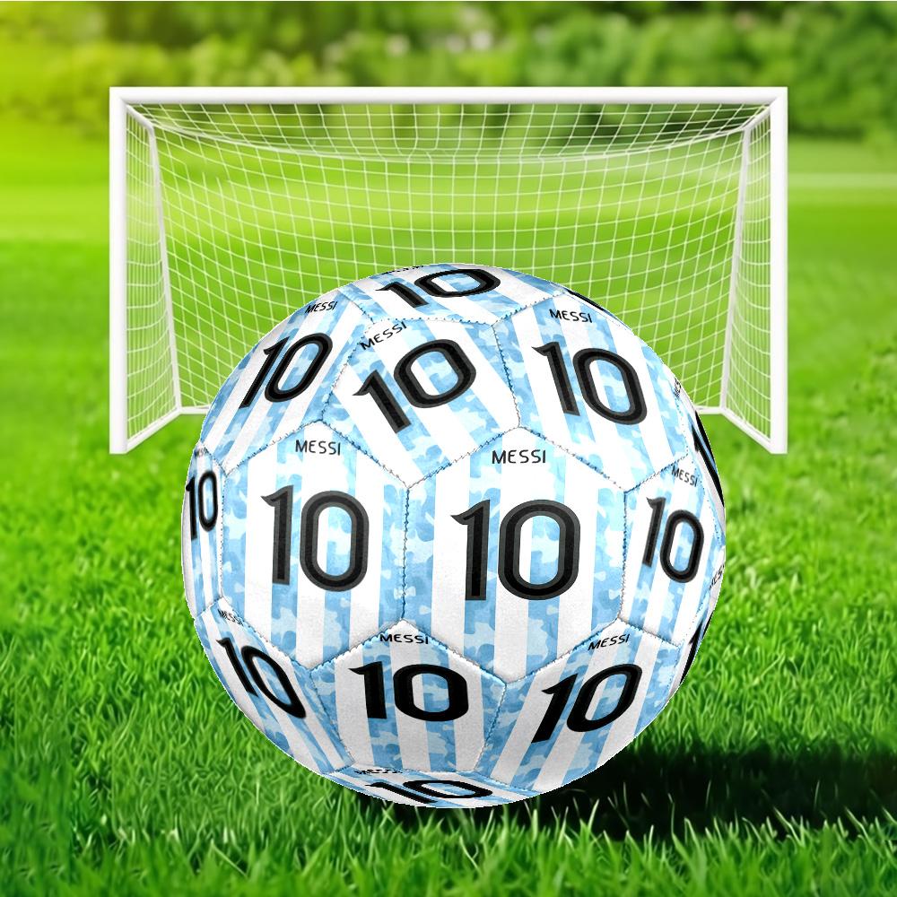 Number 10 Size 5 Soccer Ball, Suitable for Training and Matches, High-Elasticity, Wear-Resistant Material Gift for Fan