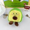 Korean Style Plush Coin Purse & Keychain - Breakfast Food Design, Large Capacity Pencil Case, Portable Storage Bag