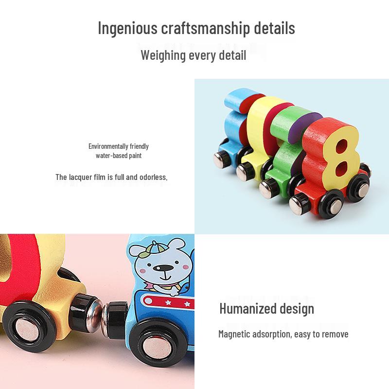 Magnetic Digital Train Toy - Educational Building Blocks for Kids Aged 1-6