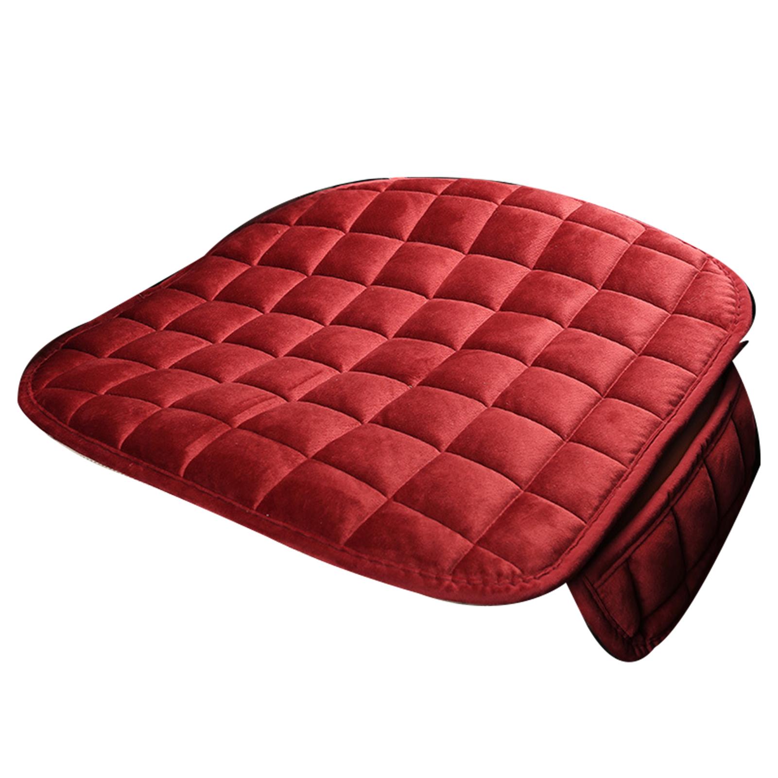 

Теплый универсальный плюшевый мягкий передний противоскользящий чехол для автомобильного сиденья красный