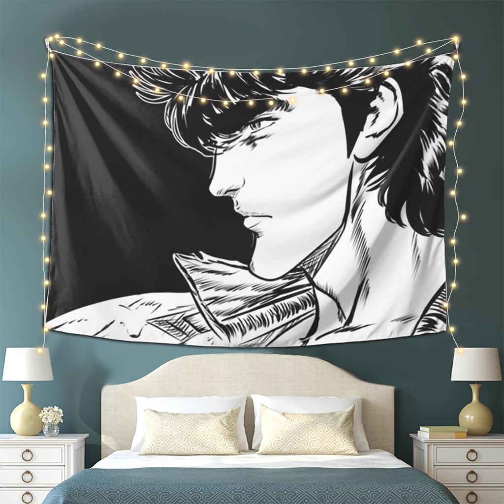 Fist Of The North Star Kenshiro Tapestry Wall Hanging Aesthetic Home Decor Tapestries for Living Room Bedroom