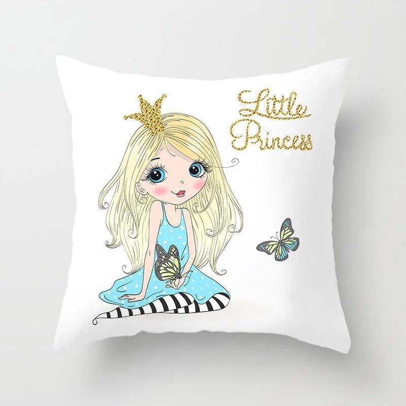 Bedroom Living Room Sofa Bed Decorative Pillowcase Home Decor Cute Girl Princess Cushion Cover