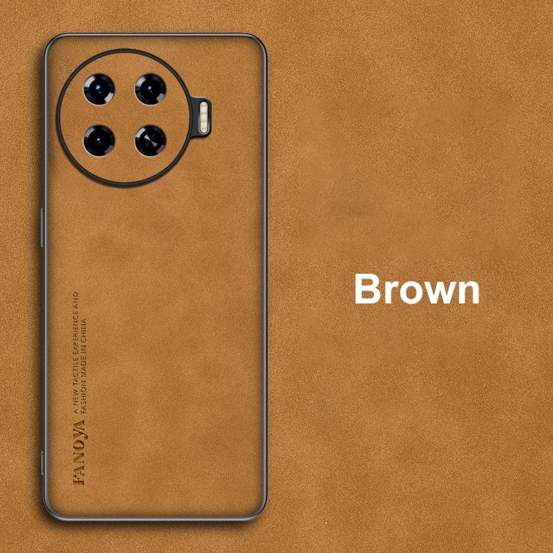 

Для Tecno Spark 20 Pro+ чехол Роскошный чехол для телефона из искусственной кожи для Tecno Spark 20 Pro Plus Задняя крышка Матовый силиконовый Полная защита Spark 20 Pro Plus коричневый