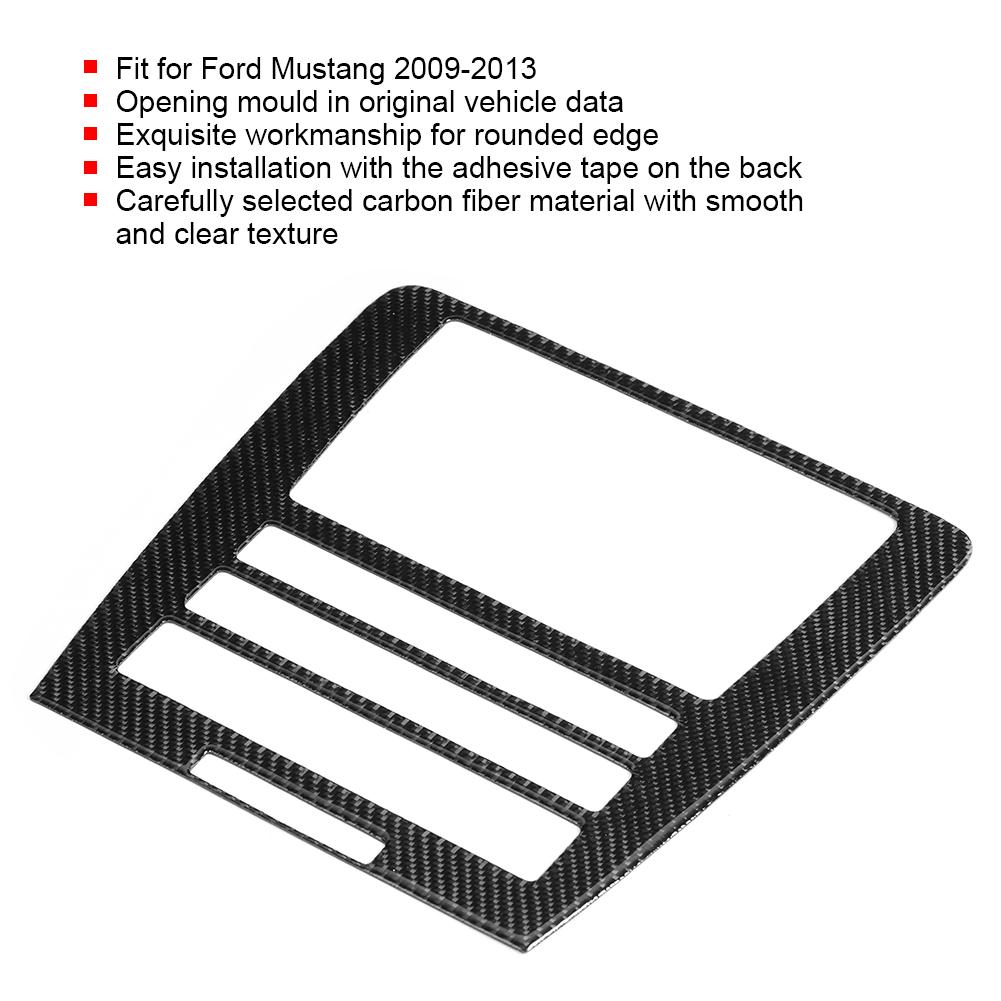 Pokrywa Panelu Sterowania Nawigacji GPS z Włókna Węglowego Pasująca do Ford Mustang 20092013