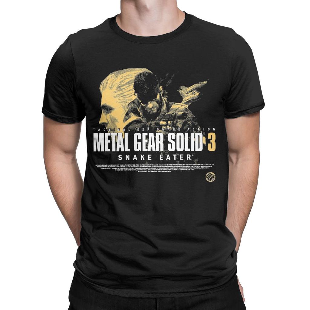Metal Gear Solid 3 T Shirts for Men Cotton Funny T-Shirts O Neck Tees Short Sleeve Clothing Big Size