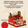 New Snoopy Retro Series Music Typewriter Building Block Model Assembly Cartoon Puzzle Toy Gift Removable Collection Ornament