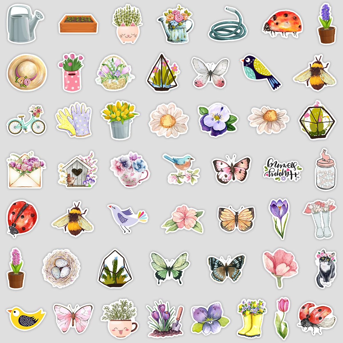 

50 Spring Series Graffiti Stickers Creative Water Cup Computer Suitcase Waterproof DIY Decorative Stickers