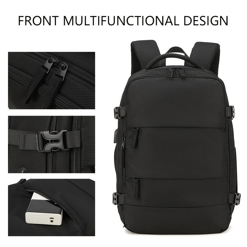 Large Capacity Business Travel Backpack with Laptop Compartment, Durable Polyester, Adjustable Straps, Shoe Storage & Wet/Dry Separation