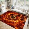 Royal Engineers A.F.C Design Crystal Velvet Carpet Cozy Non?Slip Printed Rug For Bedroom Living Room Entrance