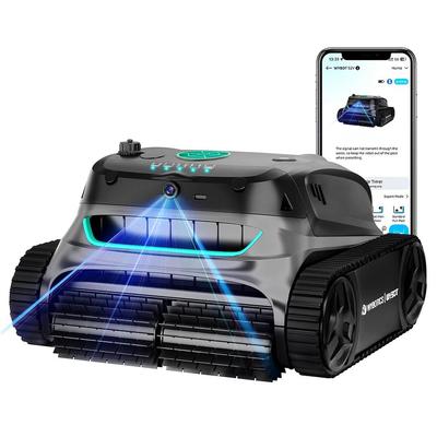 WYBOT S2 Vision Bezdrátový robotický čistič bazénů, AI učení s navigací pomocí kamerového vidění, 8v1 režimy čištění a 6 plánů trasy