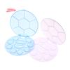 1Pc DIY Nail Art Color Palette with Display Stand Plastic UV Gel Polish Holder Manicure Tool for Drawing Paint Dish