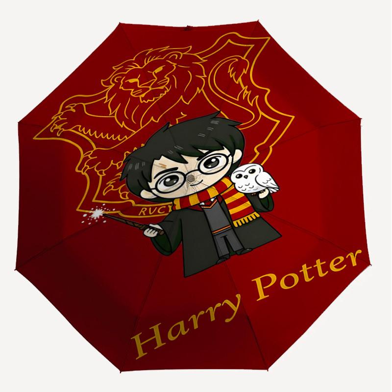 1PC Warner Harry Potter Hogwarts Umbrella-8-Rib Reinforced, Automatic Open, Lightweight & Durable-A74