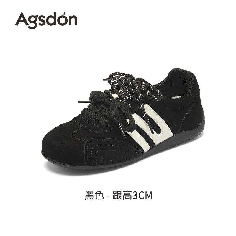 Red Dexun shoes new autumn thick baseplate shoes sports casual shoes ballet
