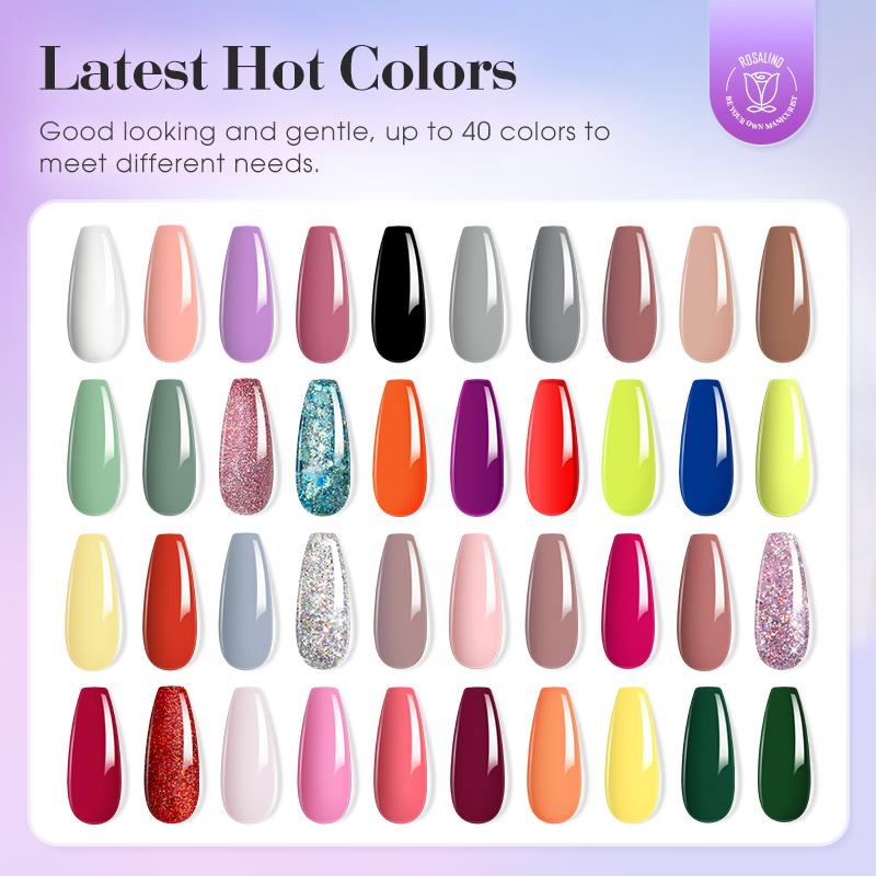 ROSALIND 15ml Whit Glass Bottle Gel Nail Polish Soak Off UV Gel Polish Base Top Coat Nail Polish Varnish Hybrid Gel Polish