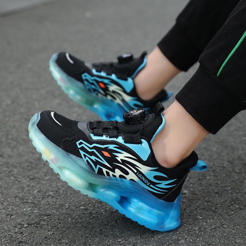 Spring and Autumn Boys Sneakers Children's Mesh Boys Wear-resistant Primary School Students Breathable New Middle and Older Children's Running Shoes