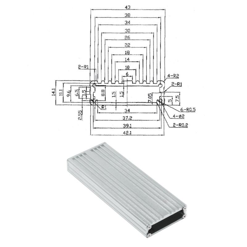 

Car-Mounted Aluminum Alloy Profile Shell for Power Supply Security HF-A-36: H25mm x W25mm x L80mm