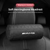 Car Leather Headrest Seat Head Support Neck Pillow For Mercedes Benz AMG A B C E G CLA W211 W203 W204 C260 E300L A200L GLC300 BA3