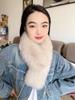 Fox Fur Square Scarf Winter New Ladies Real Warm Whole Fur Collar All-Match Solid Pattern