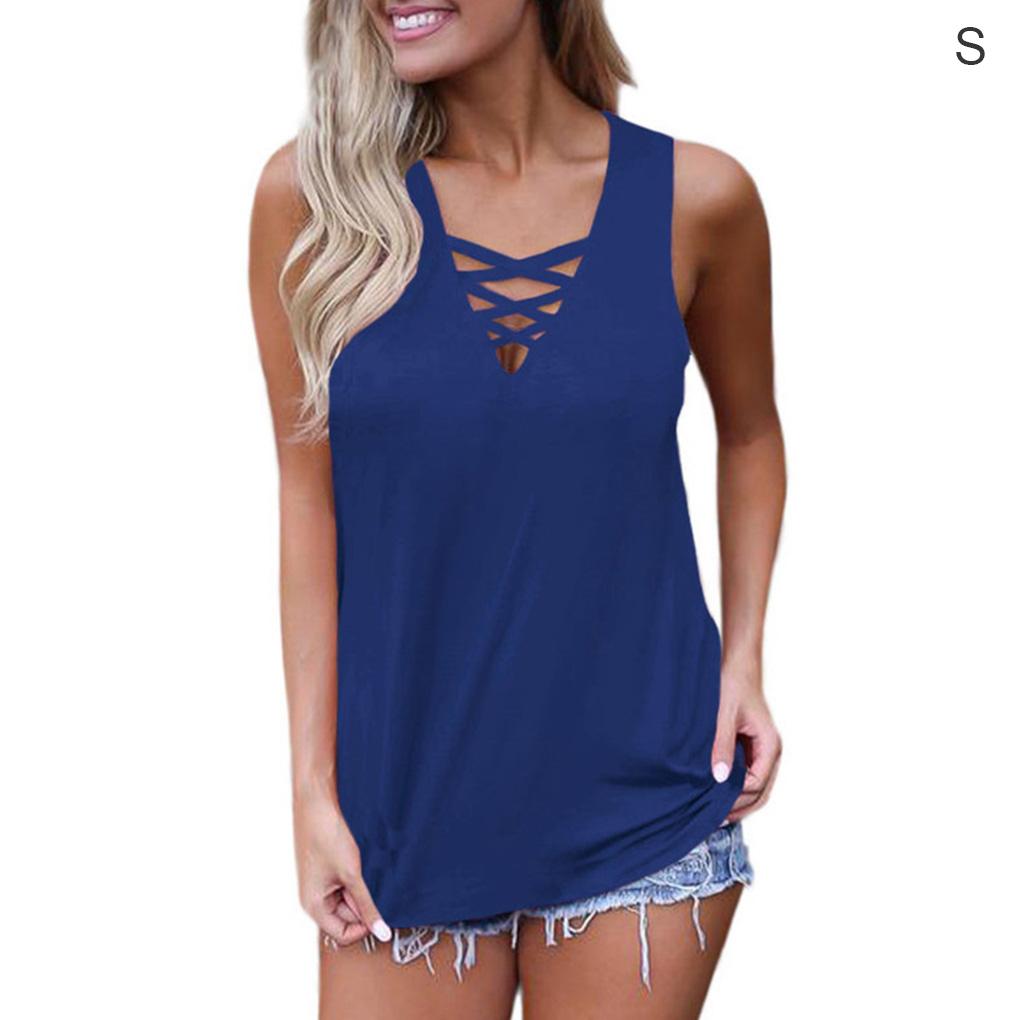 Sleeveless Women Casual Vest Shirt