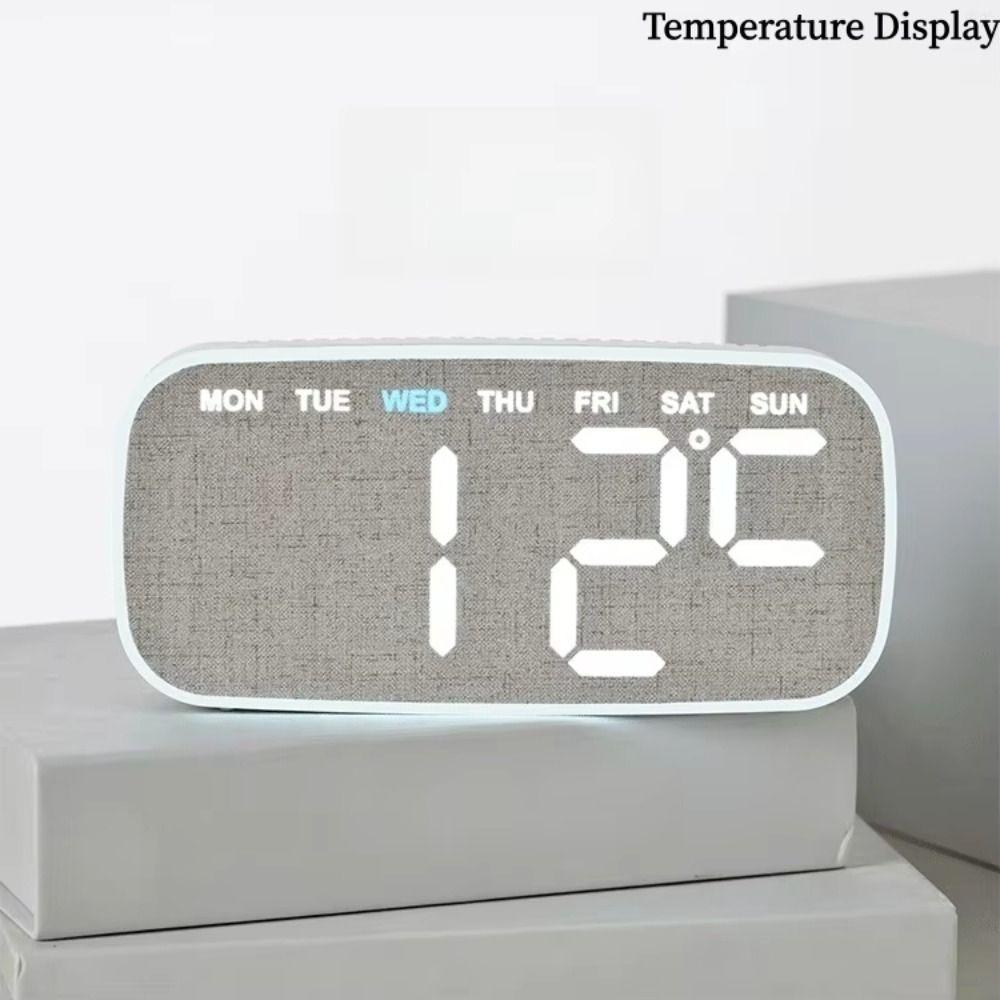 Ambient Light Digital Alarm Clock Temperature Display Electronic Wall Clock Living Room