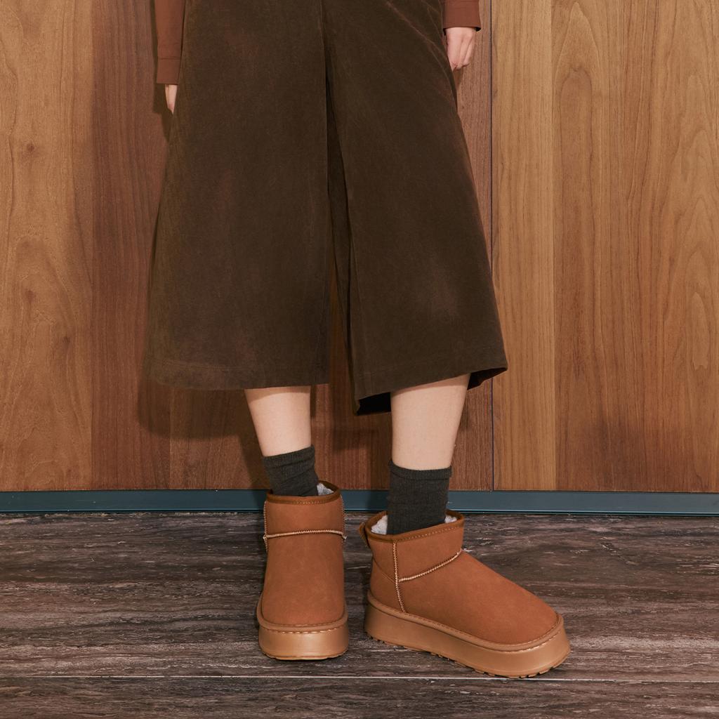 Winter Women Snow Boots Plush Warm Thick Bottom Boots Breathable Soft Non-slip Cotton Boots