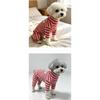 Schnauzer High-Neck Four-Legged Pet Warm Clothing, Small Dog & Cat Striped Jumpsuit, Winter Pajamas S-2XL