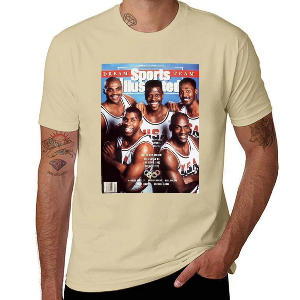 Dream Team USA Vintage 1992 Basketball Gift for Basketball Fan T-Shirt Tops Graphics Vintage Fitted T Shirts for Men