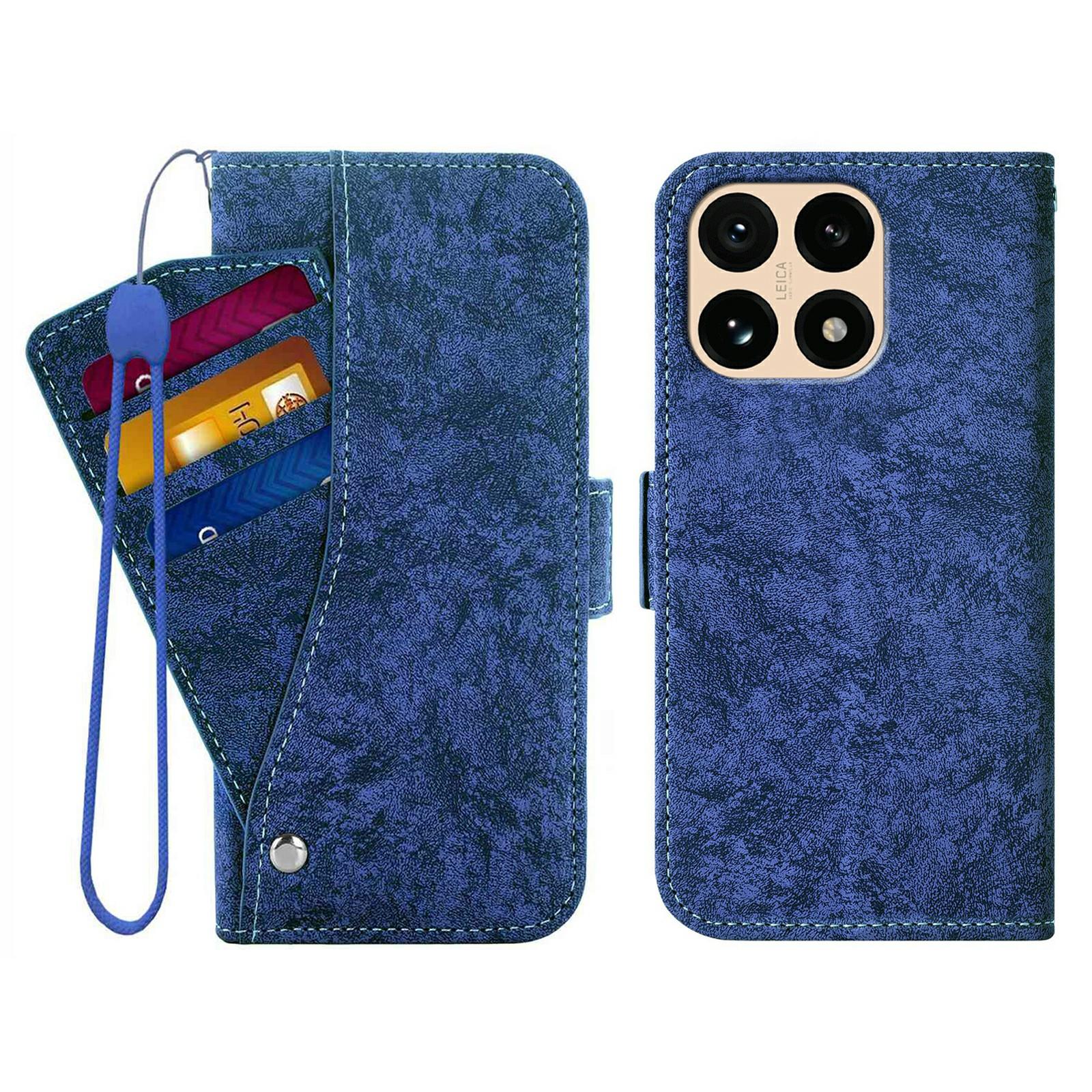

For Xiaomi 15T Case Water-ink Painting Wallet PU Leathe Phone Cover with Rotating Card Slots